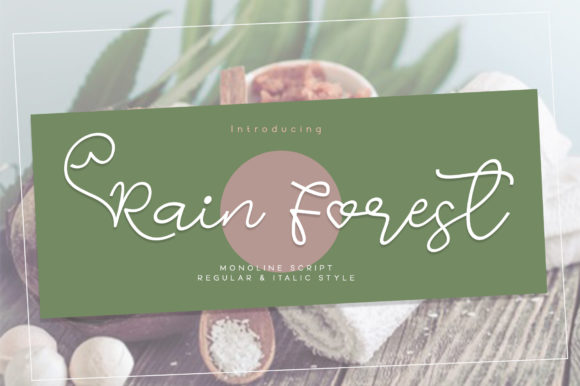 Rain Forest Font Poster 1