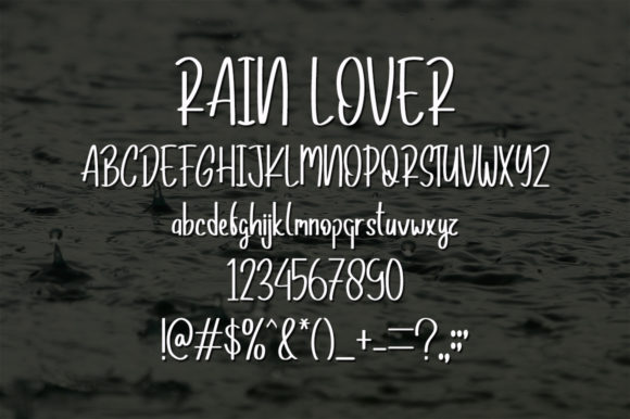 Rain Lover Font Poster 5