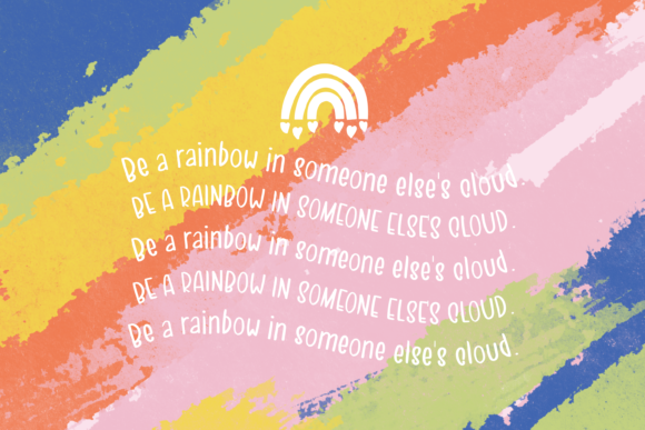 Rainbow Day Font Poster 3
