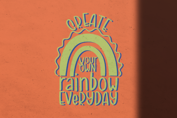 Rainbow Day Font Poster 6