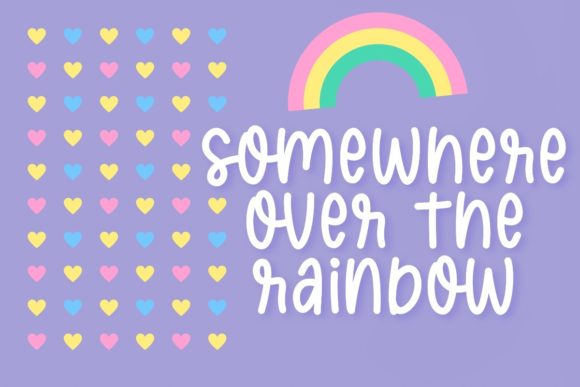 Rainbow Heart Font Poster 10