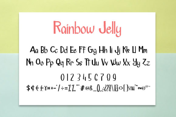 Rainbow Jelly Font Poster 4