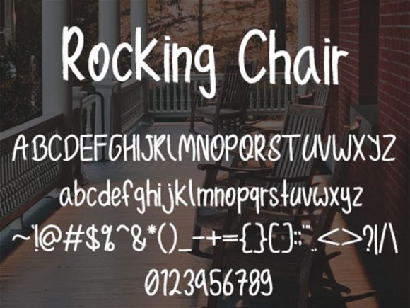 Rocking Chair Font Poster 5