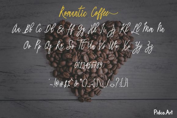 Romantic Coffee Font Poster 4