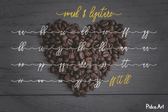 Romantic Coffee Font Poster 5