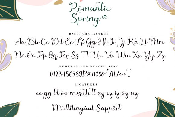 Romantic Spring Font Poster 9