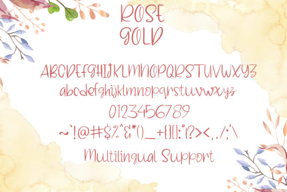 Rose Gold Font Poster 6