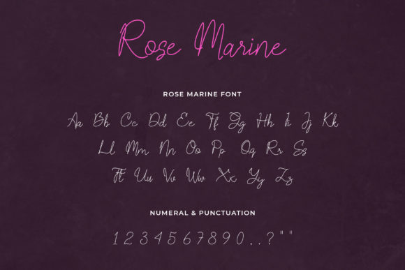 Rose Marine Font Poster 2