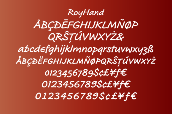 RoyHand Regular and Bold  Font Poster 2