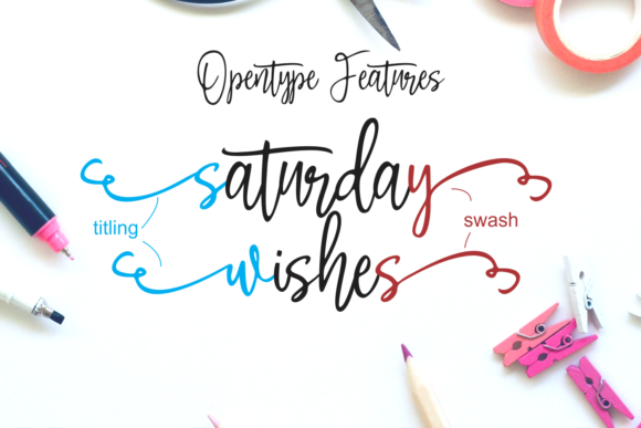 Saturday Wishes Font Poster 5