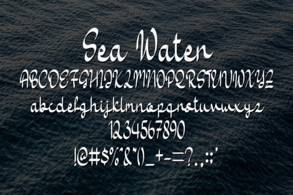 Sea Water Font Poster 5