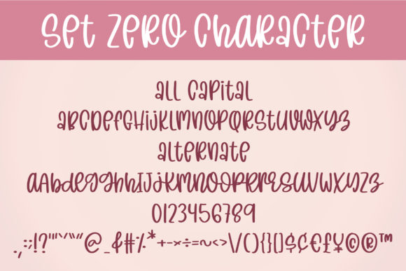 Set Zero Font Poster 2