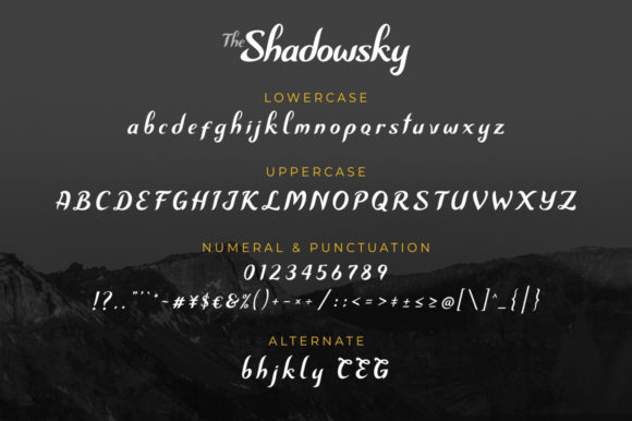 Shadowsky Font Poster 6