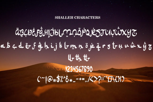 Shalleh - Arabic Style Font Poster 4