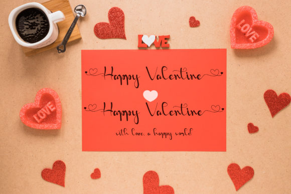 Shiny Valentine Font Poster 4