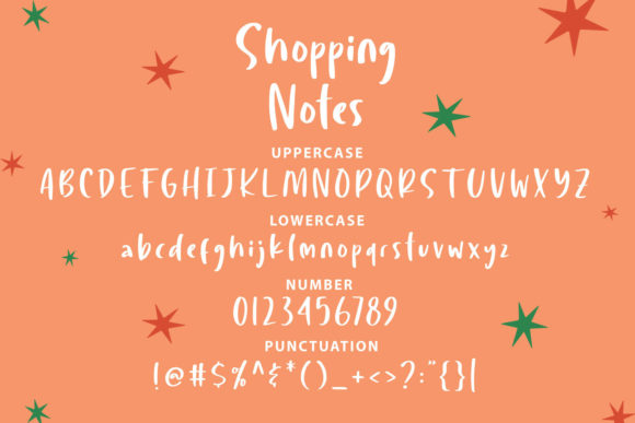 Shopping Notes Font Poster 3