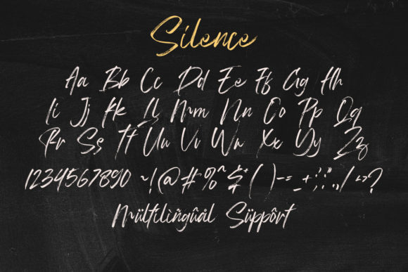 Silence Font Poster 10