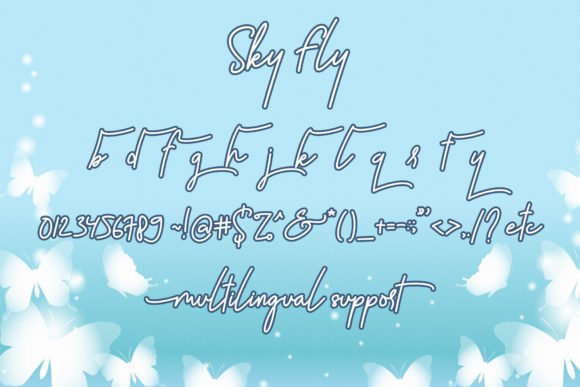 Sky Fly Script Font Poster 10