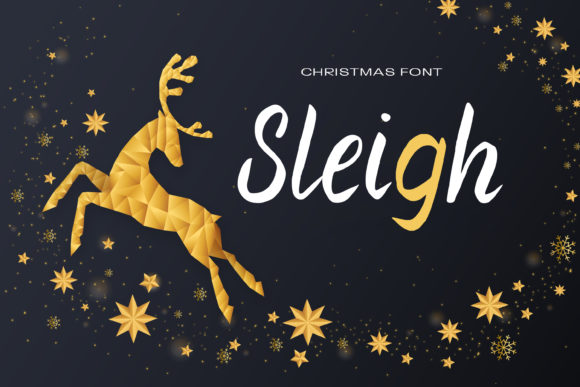 Sleigh Font Poster 1