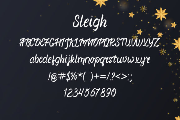 Sleigh Font Poster 2