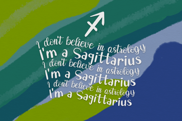 Smart Sagittarius Duo Font Poster 5