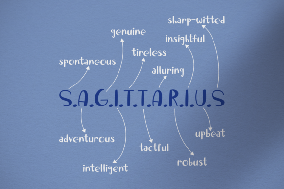 Smart Sagittarius Duo Font Poster 8