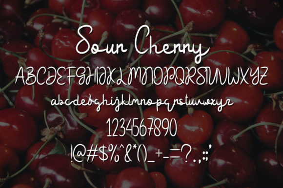 Sour Cherry Font Poster 5