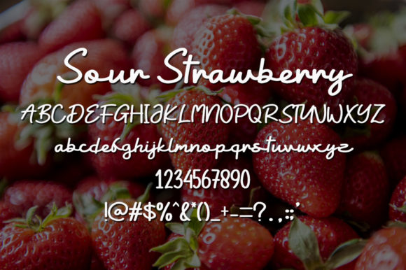 Sour Strawberry Font Poster 5