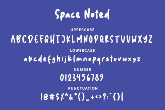 Space Noted Font Poster 3