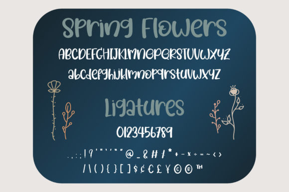 Spring Flowers Font Poster 4