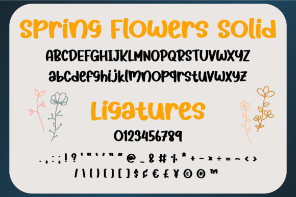Spring Flowers Font Poster 5