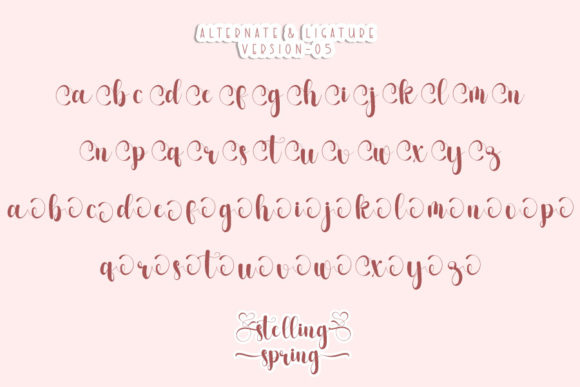 Stelling Spring Font Poster 9