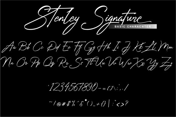 Stenley Signature Font Poster 2