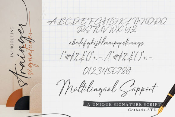 Strainger Signatures Font Poster 9