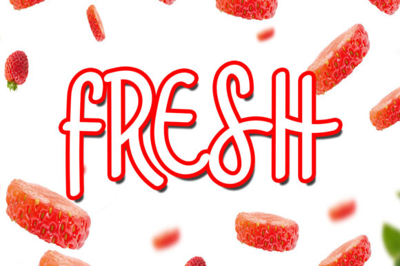 Strawberry Font Poster 2