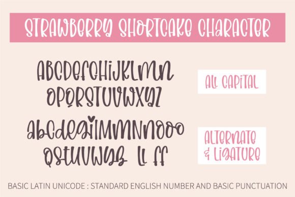 Strawberry Shortcake Font Poster 2