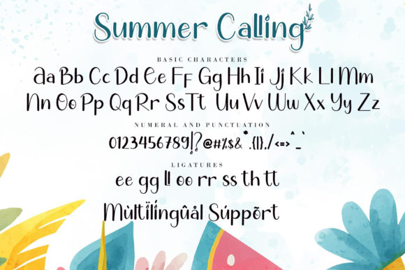 Summer Calling Font Poster 9