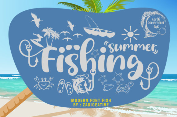 Summer Fishing Font Poster 1