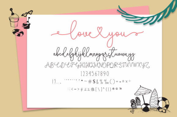 Summer Love You Font Poster 8