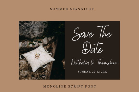 Summer Signature Font Poster 4