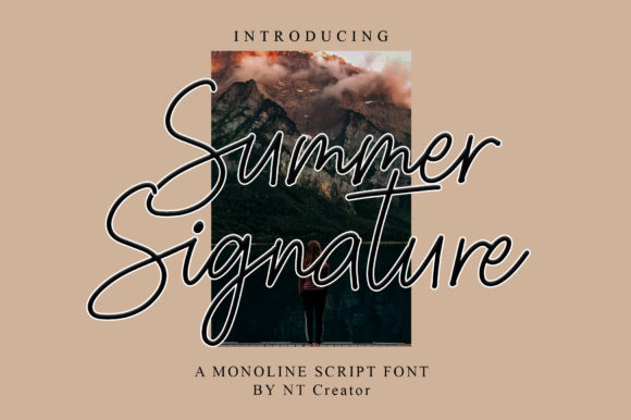 Summer Signature Font Poster 6