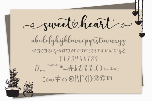 Sweet Heart Font Poster 8