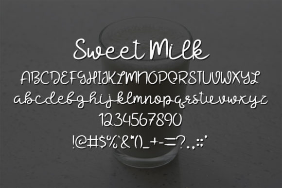 Sweet Milk Font Poster 4