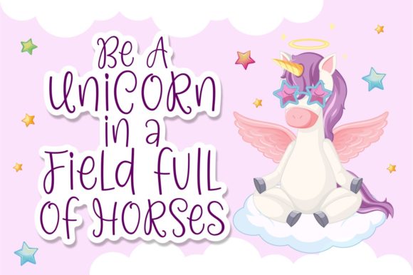 Sweet Unicorn Font Poster 2