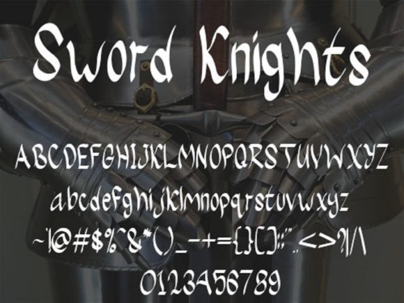 Sword Knights Font Poster 5