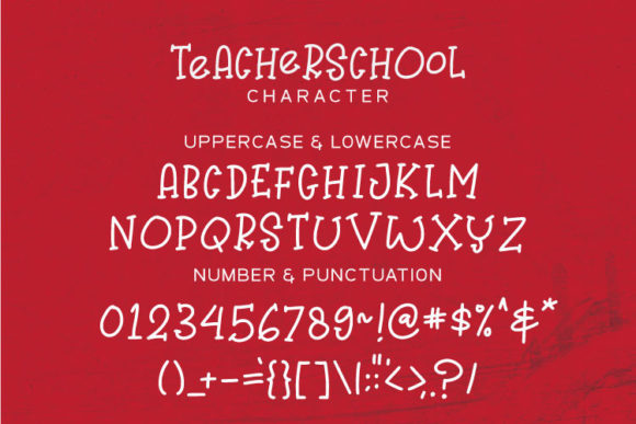 Teacher School Font Poster 3