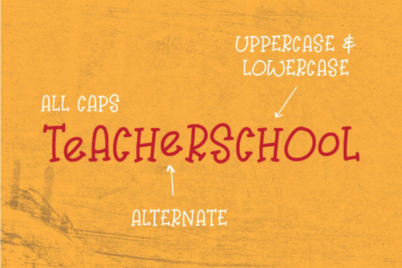Teacher School Font Poster 5