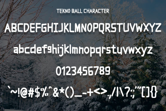 Tekno Ball Font Poster 4