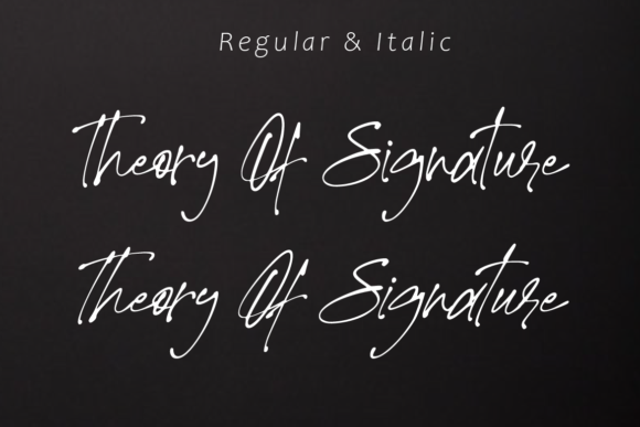 Theory of Signature Font Poster 1