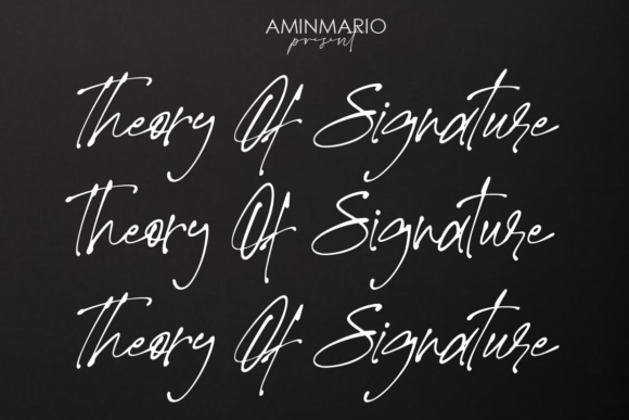 Theory of Signature Font Poster 2